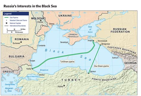map of russia and black sea